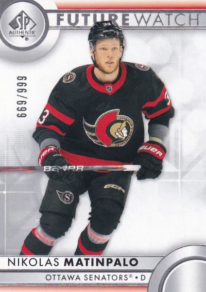 insert RC karta NIKOLAS MATINPALO 23-24 SP Authentic Future Watch /999